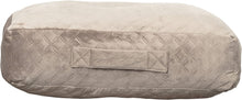 Load image into Gallery viewer, Like New/Unboxed- Elements Quilted Velvet Fabric Floor Seat Cushion, 24&quot; x 24&quot;, (Natural)
