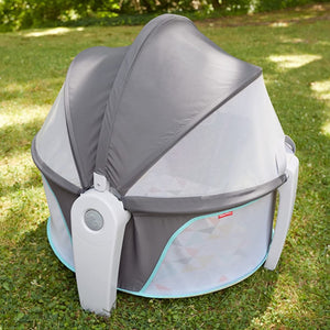 Like New/Unboxed- Fisher-Price Hexagons On-the-Go Baby Dome (Grey)