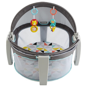 Like New/Unboxed- Fisher-Price Hexagons On-the-Go Baby Dome (Grey)