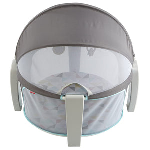 Like New/Unboxed- Fisher-Price Hexagons On-the-Go Baby Dome (Grey)