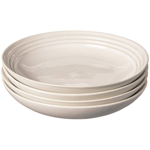 Like New/Unboxed- Le Creuset - Round Pasta Bowls (Set of 4) 9.75" (White)