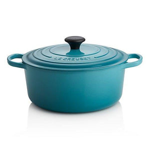 Like New/Unboxed- Le Creuset - Signature Enameled Cast-Iron 7-1/4-Quart Round French (Dutch) Oven with Lid, (Caribbean)