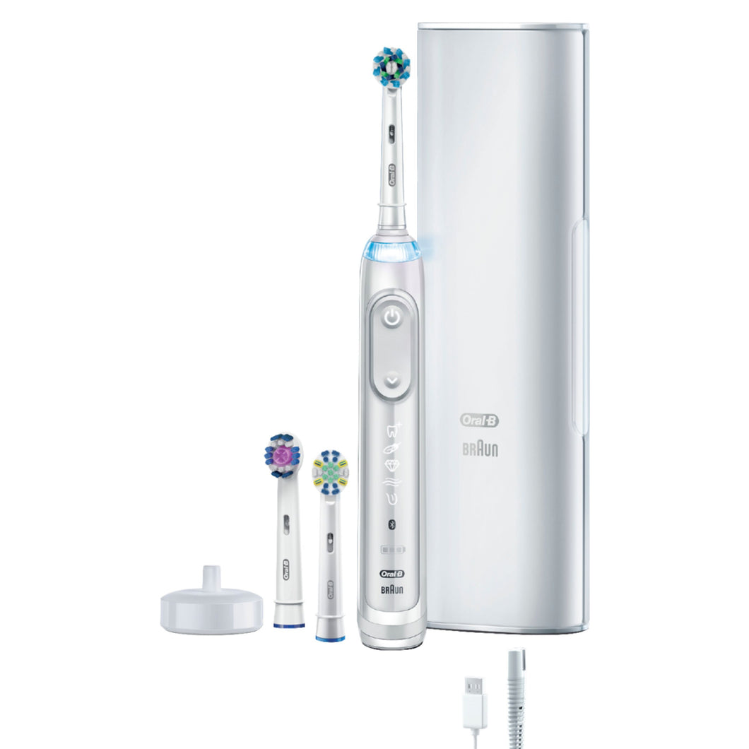 Like New/Unboxed- Oral-B GENIUS X Bluetooth Electric Toothbrush With 3 Oral-B Replacement Brush Heads & Toothbrush Case - Genius X (White)