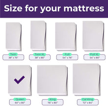 Load image into Gallery viewer, Like New/Unboxed- Purple The Mattress Protector - Queen (White)
