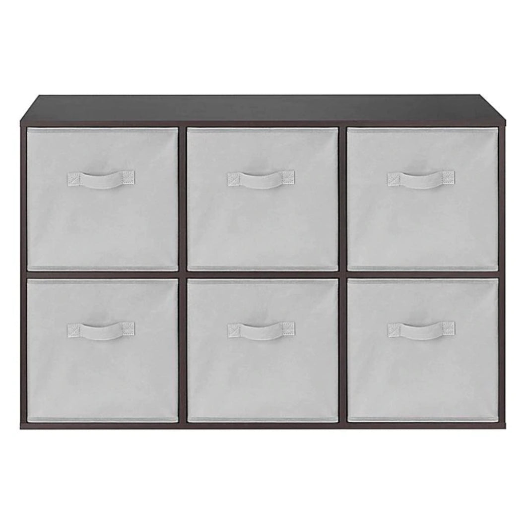 Like New/Unboxed- Relaxed Living 6-Cube Organizer (Espresso)