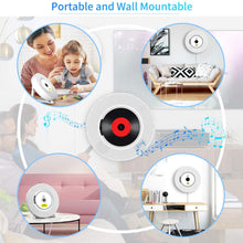 Load image into Gallery viewer, Like New/Unboxed- Tenswall Portable Bluetooth CD Player, Wall Mountable Home Audio Boombox w/ Remote Control FM Radio Built-in HiFi Speakers
