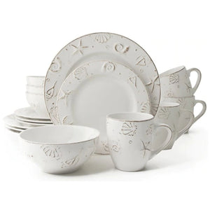 Like New/Unboxed- Thomson Pottery 16-Piece Hampton Dinnerware Set (Ivory)