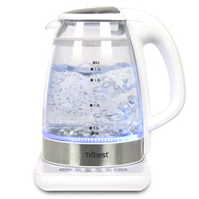 Load image into Gallery viewer, Like New/Unboxed- Tribest Raw Tea Kettle, Glass Electric Brewing System - GKD-450 (White/Clear)
