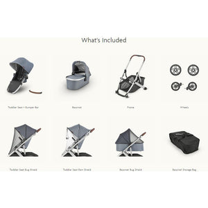 Like New/Unboxed- UppaBaby Vista V2 Stroller (Gregory Blue Melange)